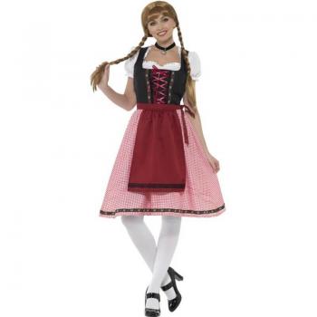 Disfraz de Bávara Rojo y Negro para mujer
