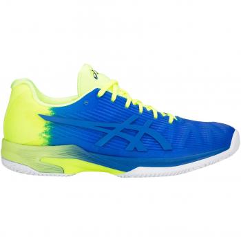 ASICS Hombres Solution Speed FF Le Clay Zapatillas De Tenis Zapatilla Tierra Batida Azul - Amarillo 41,5