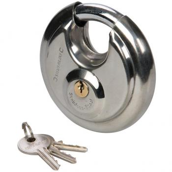 Silverline 436750 - Candado circular de acero inoxidable