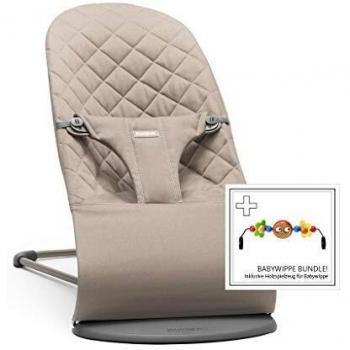 BABYBJÖRN HAMACA CON JUGUETE, Cotton, Gris Arena, Ojitos Traviesos