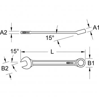 Llave combinada BRONZEplus 50 mm KS Tools 963.7296