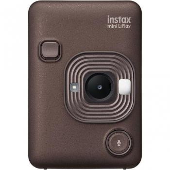 Fujifilm Instax Mini LiPlay Hybrid Instant Camera & Printer - Deep Bronze, with rear 2.7 inch LCD display screen, Micro SD card slot, USB Type-C charging, film sold separately