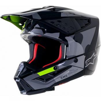Alpinestars Casco de Cross S-M5 Rover 2 Gris-Amarillo 2024