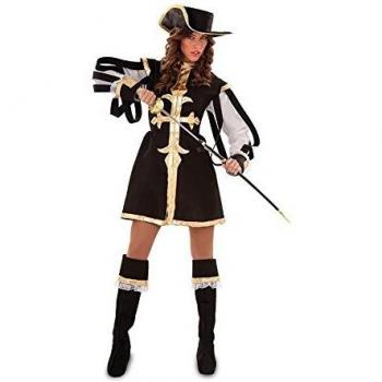 Disfraz de Mosquetera negra para mujer talla M-L