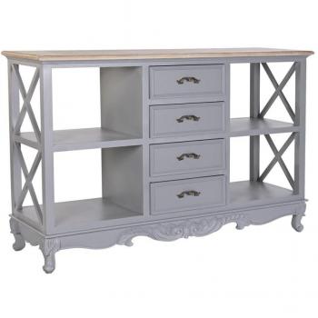 Aparador DKD Home Decor 132 x 40 x 84.5 cm Natural Gris Madera de Paulonia Madera MDF