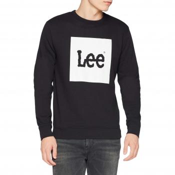 Lee Logo SWS, suéter para Hombre, Negro