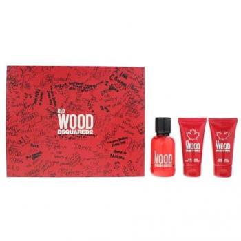 Dsquared2 Red Wood Women's 3-Piece Fragrance and Body Care Set (Eau de Toilette 50ml, Shower Gel 50ml, Body Lotion 50ml)
