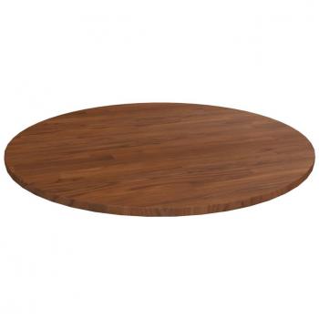 Tablero de mesa redonda madera de roble marrón oscuro Ø90x1,5cm