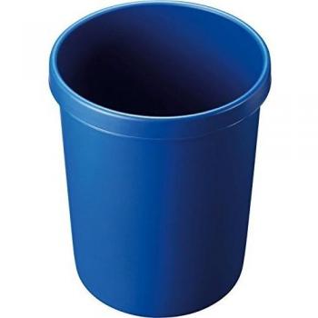 Cesta de papel 45 litros H480xØ390mm con asa borde plástico azul HELIT