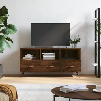 Mueble para TV de madera multicapa en color roble marrón, dimensiones 102x36x50 cm