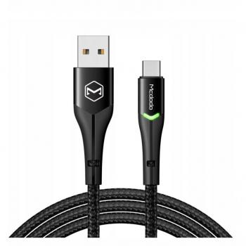 Cable USB-C de Alta Velocidad con LED QC4.0 - 1M - Negro