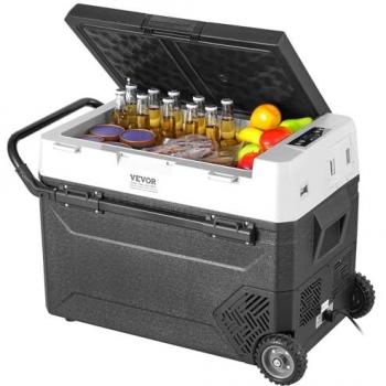 Refrigerador Portátil para Automóvil VEVOR de 60 L, Congelador de Zona Única 12V, Temperatura Ajustable de -20 a 20 °C