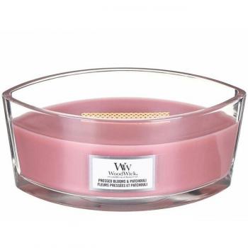Woodwick Ellipse Scented Candle with Crackling Wick | Pressed Blooms & Patchouli | Up to 50 Hours Burn Time 1632429E