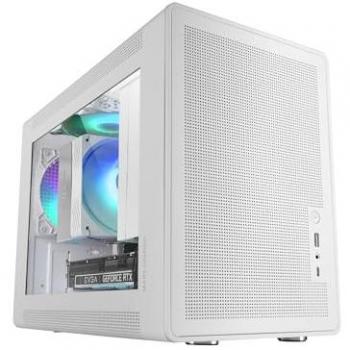 Caja Gaming Mini-Torre MicroATX Mars Gaming MC-XPS, Cristal Templado, Ventilador FRGB 120mm, USB-C, Refrigeración Mesh, Soporte Dual PSU ATX/SFX, Blanco
