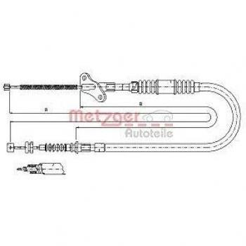 Cable de freno de mano Metzger 17.2723 para Opel Frontera A, trasero izquierdo