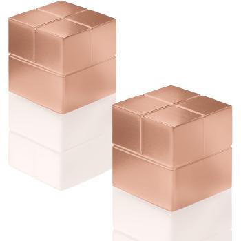 SIGEL GL720 Juego de 2 imanes cuadrados, neodimio N48, para pizarras magnéticas, 2x2x2 cm, cobrizo