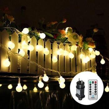 Guirnalda Luces, Tomshine 13M 100LED Luz de Cadena de Globo con Control Remoto, 8 Modos de Iluminación Diferentes, Brillo Ajustable perfecto para la Decoración de la Boda del Fiesta de Navidad