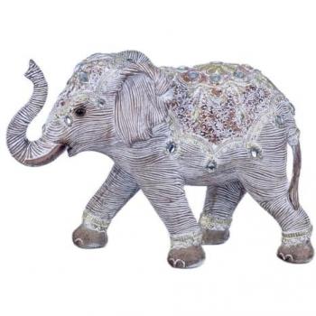 Figura Elefante Gris de Resina 18X10X27cm Decoración Hogar Figuras De Resina Para Jardin