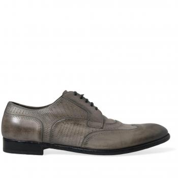 Dolce & Gabbana Brown Leather Lace Up Formal Derby Dress Shoes - EU43/US10