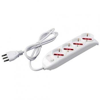Multipresa Rosi 4 Tomas Schuko con Interruptor Bipolar - Modelo Rs94060
