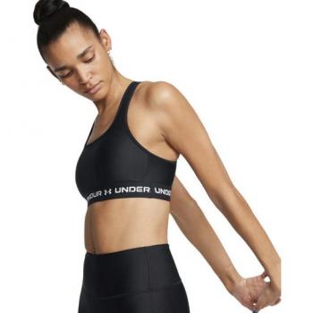 Under Armour Crossback Mid Sports Bra - Medium Support, Black, XS