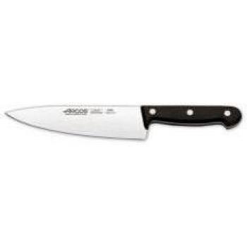 Arcos Serie Universal, Cuchillo Cocinero, Hoja de Acero Inoxidable Nitrum 175 mm, Mango de Polioximetileno, POM Color Negro