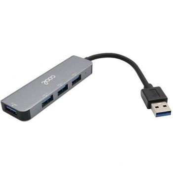 Cool Hub USB Universal 4 Puertos USB (2.0 / 3.0) Aluminio Gris