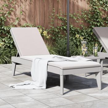 vidaXL Sun Lounger Grey 186x60x29 cm PP - Type: Sun Lounger; Color: Grey; Dimensions: 186x60x29 cm; Material: Polypropylene (PP)