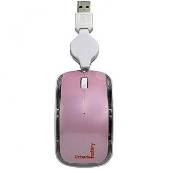 Urban Factory Small Jerry Mouse - Ratón, USB, Con cables, Óptico, 800 DPI, Windows Vista, 0.8 m