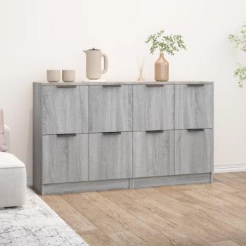 Aparador Sonoma Gris 60x30x70 cm Madera Multicapa