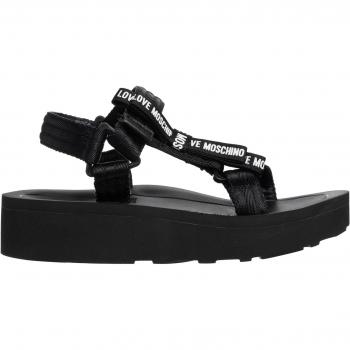 Love Moschino Adjustable Strap Sandals Black Female Size 3 UK