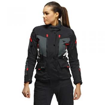 Chaqueta Dainese Carve Master 3 Gore-Tex para Mujer - Negra, Gris y Roja, Talla 42