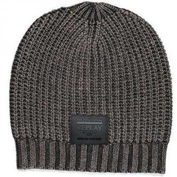 REPLAY Am4181.000.a7034 Gorro de Punto, Negro