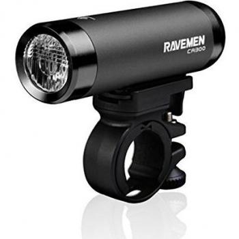 RAVEMEN Cr300 Faro Bicicleta, Unisex Adulto, Negro, Fino a 300 Lumen
