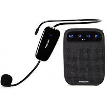 FONESTAR Amplificador PORTÁTIL Alta-Voz-W 18W MAX. MICRÓFONO INALÁMBRICO UHF Grabador/Reproductor USB/MICROSD/MP3 Bat 2000MAH