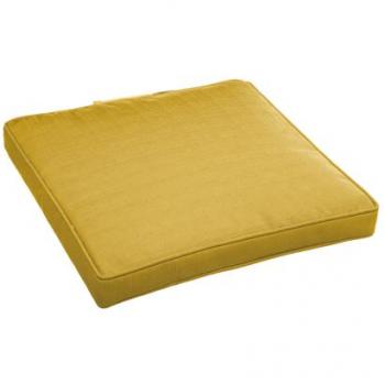 Cojín de silla cuadrado Korai mostaza 40 x 40 cm con velcro - Poliéster Hespéride
