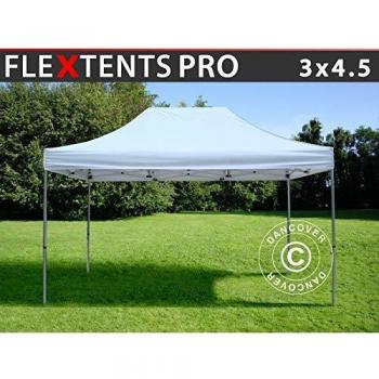 Carpa Plegable Rápida FleXtents PRO 3x4,5m Blanca Impermeable