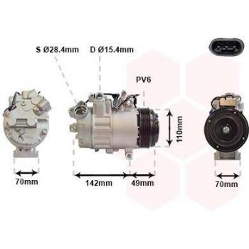 Compresor de aire acondicionado VAN WEZEL 0600K387