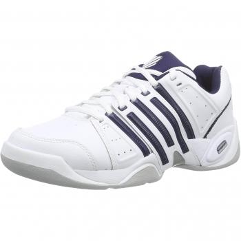 K-Swiss Performance KS TFW ACCOMPLISH II LTR CARPET WHT/NVY/SLV - M - Zapatillas De Tenis de cuero hombre, color blanco, talla 41.5