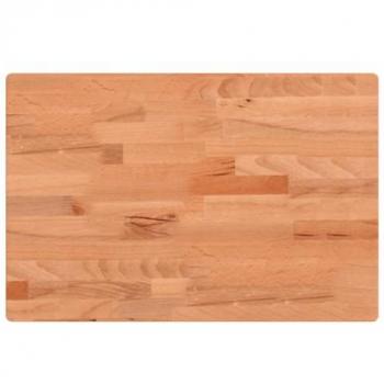 Tablero rectangular de madera maciza de haya 80x40x4 cm Marrón
