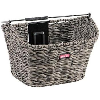UNIX Manolo - Cesta delantera para bicicleta, color gris