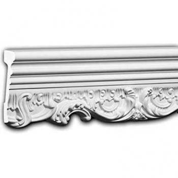 Moldura Decorativa de Estuco Neorrenacentista Blanca - 2 m