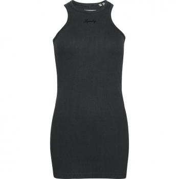 Vestido sin mangas mujer Superdry Código Logo Esencial Gris Oscuro XS