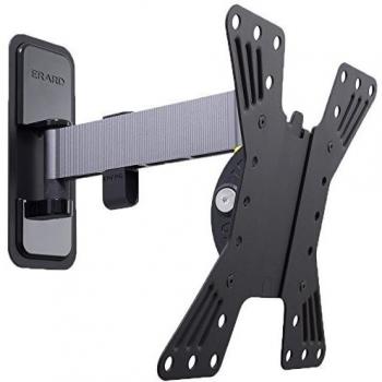 Soporte de TV Mural Inclinable y Orientable ERARD 048220 para Pantallas de 15 a 37 pulgadas (94 cm) - Color Negro y Plata