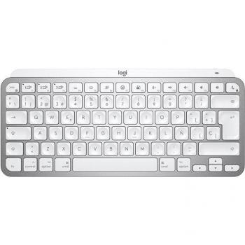 Logitech MX Keys Mini para Mac Wireless Illuminated Keyboard Bluetooth QWERTY Español Gris Pálido 920-010523
