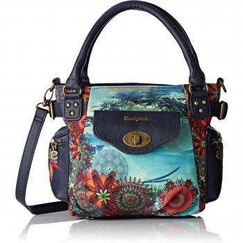 Desigual BOLS_MCBEE Mini Kotao, Bolsa de Asa Superior para Mujer, Verde