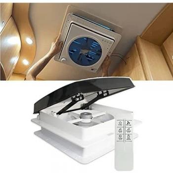 Ventilador para caravanas, Ventilador 12v Ventilación Aire para Caravana con Sensor De Lluvia, ventilador reversible permanente de nivel automático para autocaravana