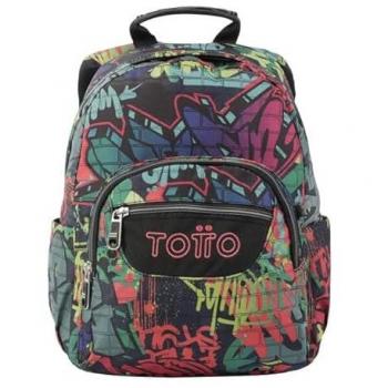 Mochila Tempera TOTTO Graffiti Unisex niños Multicolor