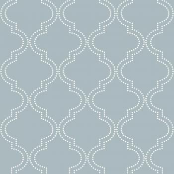 NuWallpaper Slate Blue Quatrefoil Peel and Stick Wallpaper