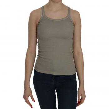 Chic Beige Sleeveless Spaghetti Strap Tank Blouse - IT42|M